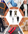 48 Piece Zipper Repair Kit With Metal Sliders And Pulls For Jackets Backpacks Tents And Luggage Easy Zipper Fix And Replacement Stops For DIY