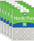 Efficient MERV 13 Pleated Air Filters 16x25x1 6 Pack, Actual Size 15.5x24.5x0.75, Superior Allergy Relief, Easy Fit HVAC