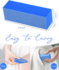 Close-up of Pro Grade Nail Buffer Blocks 180 240 Fine Grit, 3 Way Buffing Kit, easy to carry in bag or pocket, 1.2x3.6x1 inch.