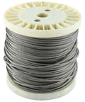 Stainless Aircraft-Grade Wire Rope Cable One Eighth Inch 7x7 For Railing And Decking DIY Balustrade Flexible Weatherproof 330 Ft Roll
