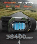 Vortex S7 Cordless Tire Inflator For Heavy Duty Vehicles With 160 PSI Portable Air Compressor 38400 mAh Battery on road