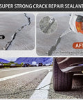 Darn Solid Beefy Two Pack Concrete Crack Filler And Heavy Duty Cement Sealant showing before and after pavement repair images.