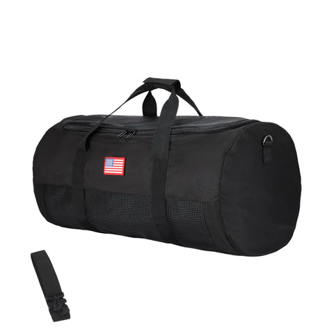 Mesh Scuba And Snorkeling Gear Bag Tough As Nails Heavy Duty Ventilated Duffel With Zippered Compartments And Adjustable Shoulder Strap Durable 600D Oxford Cloth For Saltwater Use Black