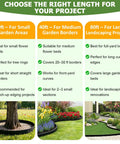 Flexible DIY Friendly Plastic Garden Edging Border 4 Inches Tall 80 Feet With 100 Metal Stakes for landscaping options
