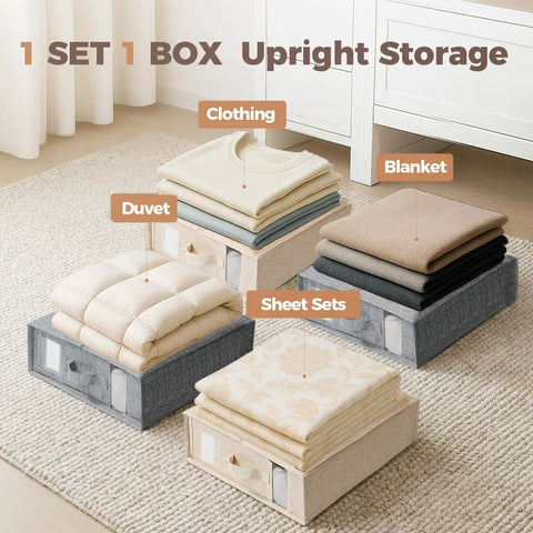 Premium Six Pack Grey Linen Closet Sheet Organizers Are Built Different To Keep Bedding Folded Sharp Without Sagging Or Wrinkling So You Gonna Love How Effortless It Gets To Store Clothes At Home