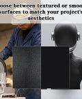 2 Pack ABS Plastic Sheet 12 By 16 Inch One Quarter Inch Thick Black Rigid Moldable Thermoplastic Board For Crafts DIY Projects Home Decor Textured And Smooth Surface Built Tough