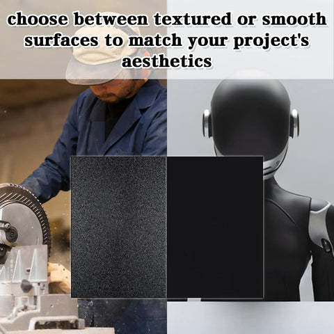 2 Pack ABS Plastic Sheet 12 By 16 Inch One Quarter Inch Thick Black Rigid Moldable Thermoplastic Board For Crafts DIY Projects Home Decor Textured And Smooth Surface Built Tough
