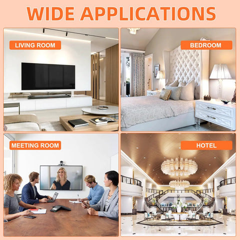 Wide Applications of Wall Cable Concealer Kit With Brush Wall Plate And Recessed Outlet Box for different rooms.