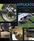 Heavy Duty Trailer U Bolt Kit For 3500 Lbs Axles installed on trailer with 2 3/8 inch round axle and secure leaf springs
