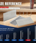 14 Gauge 2 Inch Galvanized Steel Concrete T Nails Heavy Duty For Wood And Concrete Projects 800 Pieces Box Durable Rust-Resistant Finish Indoor Outdoor Use size reference chart