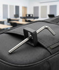 Compact Hex Wrench Set Fits Electronic Piano Stands Perfectly with Socket Sleeve Tool To Prevent Thread Damage And Stop Screws Loosening While Touring Live Gigs For Musicians Who Need Reliable Gear On The Go. black aluminum hex wrench on piano stand bag