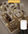Two Pack Plug In Night Light With Dusk To Dawn Auto On Off, Soft White 3000K Cozy Glow, Rustic Black Frame Night Light shown in home layout
