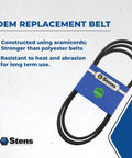 Deck Belt Replacement 140 Inch By 5/8 Inch Raw Edge OEM For Scag Style Decks Replaces 481558