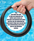Hand holding black Tank Clamp O Ring Replacement For Pool And Spa D E Filter, 1/2 Inch Thick, 19.5 Inch Diameter, Fits CCP320 CCP420 CCP520 Clean And Clear Plus Models Manufactured After 2000