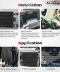 Installation and application guide for 6 Pass Ultra Cool Tube and Fin Transmission Cooler For Engine Oil And Transmission Cooling.