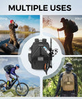 Image showing KarryAll KastMate Fishing Tackle Backpack used in fishing, hiking, cycling, and camping setups.