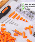 Outlet Spacer And Screw Kit With 60 Orange Spacers And 90 6 32 Thread Round Head Screws 6 Different Lengths Electrical Extender Set For Household And Industrial Wiring Easy Install Durable Orange Hardware