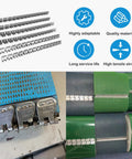 24 Inch Stainless Steel Butterfly Conveyor Belt Fastener With Four Connecting Pins Low Profile Lacing Splice on conveyor.
