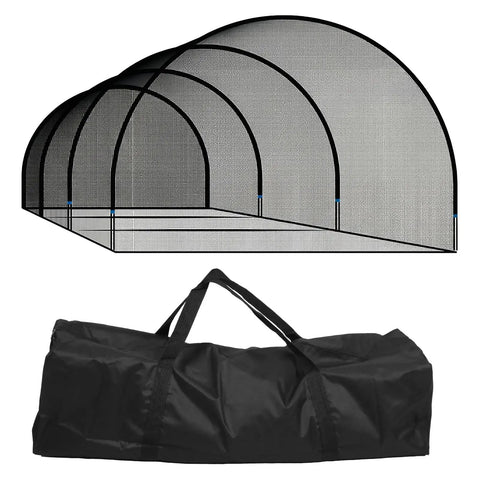 30 Ft Portable Baseball And Softball Batting Cage For Backyard Setup Collapsible Net With Fiberglass Poles in carrying bag