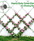 Heavy Duty No Drilling Cable Cross Clamps For 1/8 Inch Wire Rope And 5/64 Inch Rods, stainless steel trellis wall mount for climbing plants.