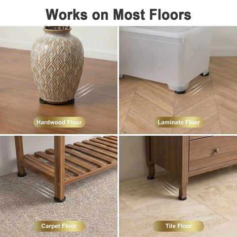 Heavy Duty 1 1/4 Inch Furniture Sliders Self Adhesive Glide Pads For Carpet And Hardwood Floors under chair legs on various floors