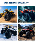 All terrain vehicles showcasing Beefed-Up Heavy Duty 21x7-10 Tubeless ATV UTV Tire Set 6-Ply for various terrains