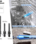 4 Inch Dry Core Drill Bit Kit with 5/8-11 Thread, 9.5 Inch Depth, adapters for SDS Plus, SDS Max, 1/2 Inch Hex, masonry drilling