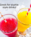 Retro Tabletop Shaved Ice Maker With Heavy Duty Stainless Blades And Cups Whip Up 20 Fresh Snow Cones And Cold Slushies Straight Up Chill summer slushies in vibrant glasses with straws.