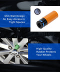 20 Piece One Half Inch Drive Lug Nut Socket Set Color Coded By Size With Thin Wall Non Marring Six Point Impact Lug Extractor