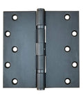 Heavy Duty Commercial 6 Inch Square Ball Bearing Door Hinges Oil Rubbed Bronze 2 Pack viewed from the front, showing mounting holes.