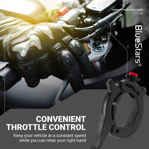 Universal Motorcycle Throttle Lock With Cruise Control For Most Motorcycles Electric Bikes Scooters And ATVs Easy Install Durable Throttle Control Accessory For Safer Rides And Steady Speed On Every Ride