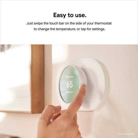Nest Thermostat With Wifi Programmable Temperature Control Energy Star Certified No Brainer Setup For Easy Scheduling