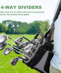 Close-up of 14 Way Full Dividers All Terrain Golf Stand Bag With 10 Pockets Insulated Cooler And Interchangeable Straps.