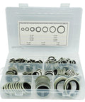 Oil Washer And Gasket Kit 160Pcs With Seven Sizes Dowty Self Centered Bonded Seal Washers In Plastic Box for automotive use