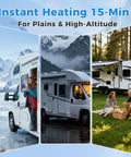 Skip The Heavy Old Tanks With This Compact Propane Tankless Water Heater For Rvs Knocking Out Instant On Demand Hot Showers And A Totally Hassle Free Swap Every Trip, shown in scenic RV settings.