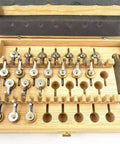 Watch Mainspring Winder Set With 20 Models For Precision DIY Repair Enthusiasts Brass Handle Shaft Winding Tool in wooden box
