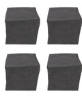 4 Piece Low Frequency Acoustic Absorption Blocks Polyurethane Wall Sound Dampener Noise Control Blocks For Recording Studio Home Theater Easy Cut Installation, black foam blocks.