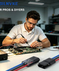 Technician working with 3 Wire Plug In Connector With Locking Buckle 18 To 22 AWG Pack Of 20 for vibration proof wiring.