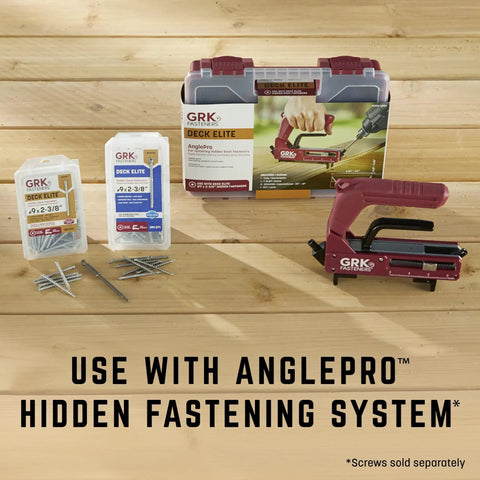 AnglePro Hidden Deck Fastening Tool for clean screw-free decks with precise between board gapping, fasteners sold separately.
