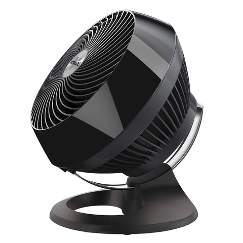 Large Air Circulator Fan With Four Speeds For Whole Room Cooling, 90 Degree Tilt, Chrome Glide Bar, Quiet Operation