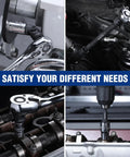 Built To Last Half Inch Drive Impact Socket Extension Set With 3 Inch 6 Inch And 8 Inch Extension Bars Universal Joint Socket Adapter Premium CR-V Steel Black Phosphate Finish in various automotive uses