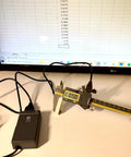 Absolute Origin 0 To 6 Inch Digital Caliper Pro Grade With Depth Base IP54 Stainless Steel SPC USB Output connected to monitor