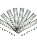 DIN Rail Slotted Aluminum 8 Inch Length By 35mm Width For Mounting Relays Contactors Circuit Breakers And Terminal Blocks RoHS Compliant Includes 16 Size 10 Stainless Steel Screws.
