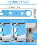 3 In 1 Quick Threading Needle Threader For Sewing Machines With Alignment Guide shown in blue with ruler markings