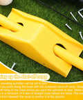 Yellow shut-off ramp for Traveling Tractor Sprinkler Head For Lawn And Garden No Fuss Easy Setup Durable Motor Assembly Yard Watering System
