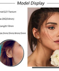 Four Pairs Titanium Stud Earrings For Women And Men Dope Shine 2 To 5mm Ball Cubic Zirconia Hypoallergenic Nickel Free Lead Free Safe For Sensitive Ears Cartilage Earrings Everyday Sparkle And Comfort, 2mm CZ model view