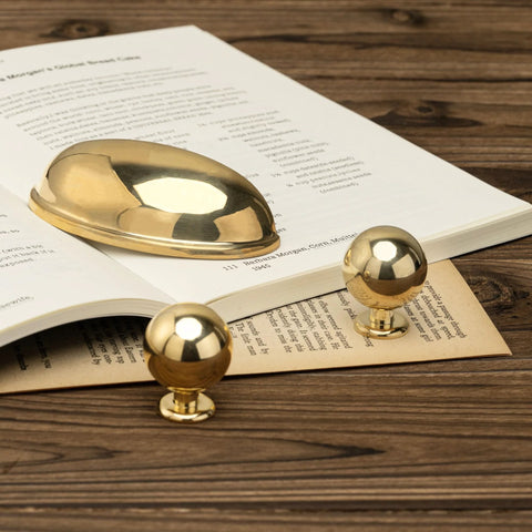 Unlacquered Brass Cabinet Knobs Five Pack Round Ball Knobs For Dresser Drawers One Point One Inch Diameter Sphere Cabinet Pulls