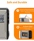 Extra Large Capacity Key Lock Box Weatherproof Wall Mount with 4-digit lock and reinforced zinc alloy body