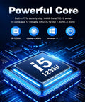 i5-1235U CPU for Hard As Nails Rugged Windows 11 Tablet With 16GB Ram And 256GB Storage, featuring 10 cores and 12 threads.