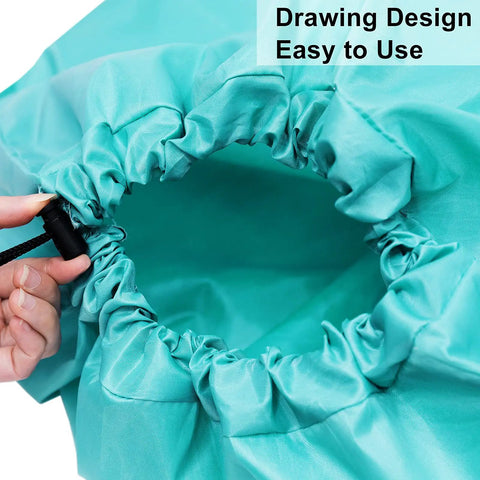 Close-up of drawstring on Two Pack Extra Large Travel Laundry Bags For Dirty Clothes, Heavy Duty Drawstring Organizers With Durable Nylon.